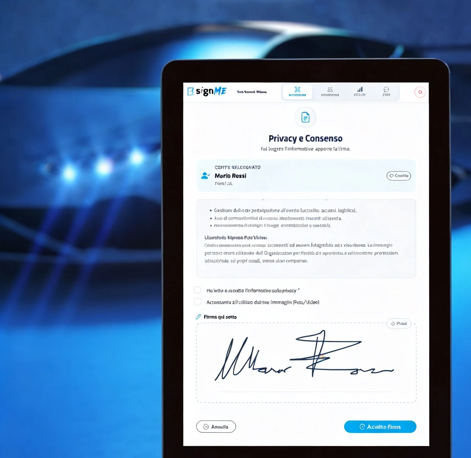 Firma digitale per eventi