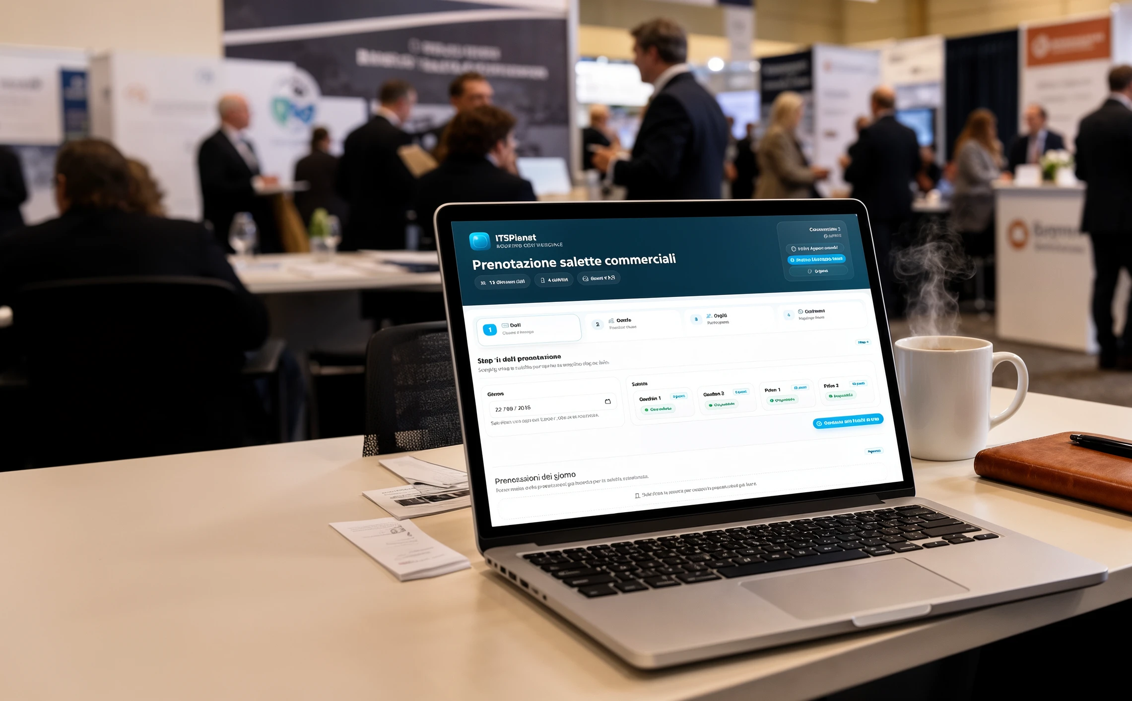 Schermata RoomPlanner con area personale e appuntamenti del commerciale