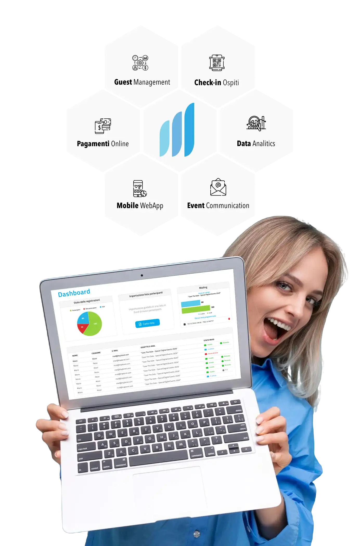 Sviluppo piattaforma software personalizzata per eventi