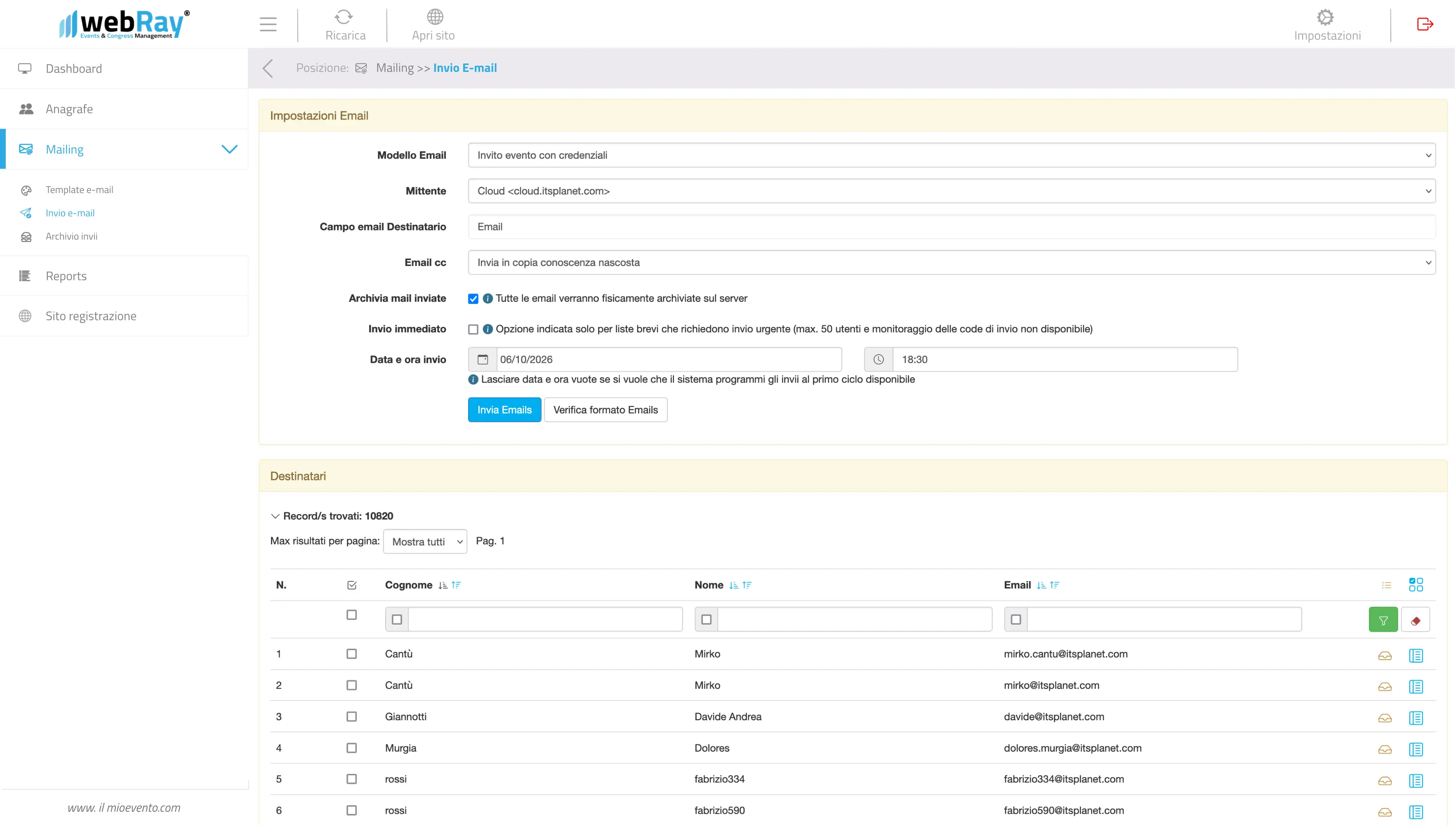 Email Automation webRay
